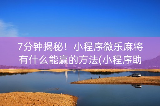 7分钟揭秘！小程序微乐麻将有什么能赢的方法(小程序助赢神器)