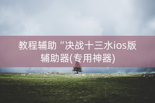 教程辅助“决战十三水ios版辅助器(专用神器)