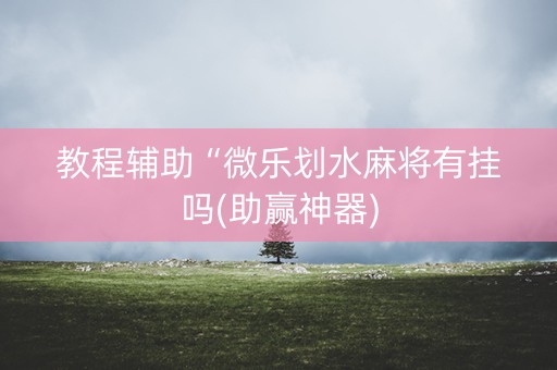 教程辅助“微乐划水麻将有挂吗(助赢神器)