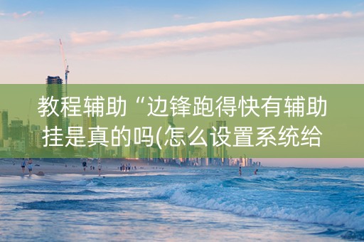 教程辅助“边锋跑得快有辅助挂是真的吗(怎么设置系统给你好牌)