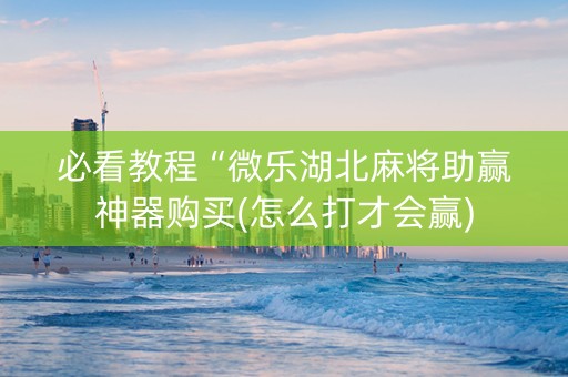 必看教程“微乐湖北麻将助赢神器购买(怎么打才会赢)