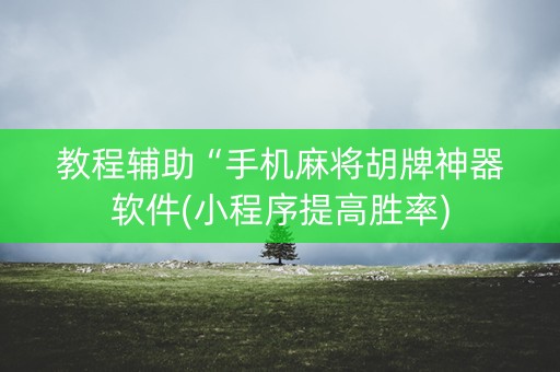 教程辅助“手机麻将胡牌神器软件(小程序提高胜率)