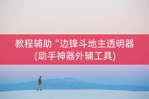 教程辅助“边锋斗地主透明器(助手神器外辅工具)
