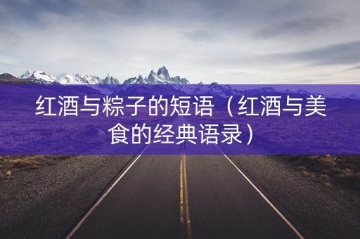 红酒与粽子的短语（红酒与美食的经典语录）