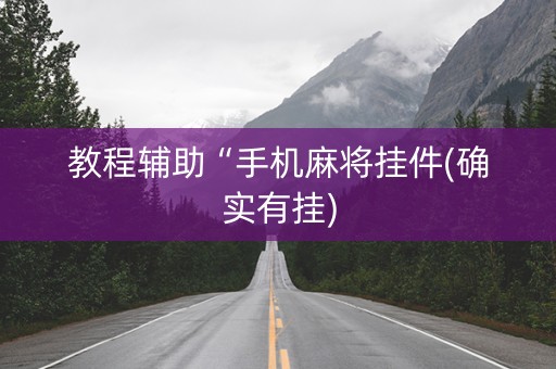 教程辅助“手机麻将挂件(确实有挂)