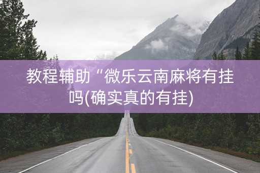 教程辅助“微乐云南麻将有挂吗(确实真的有挂)
