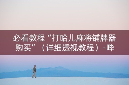 必看教程“打哈儿麻将铺牌器购买”（详细透视教程）-哔哩哔哩