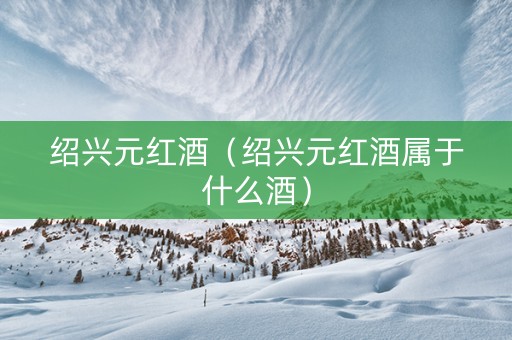 绍兴元红酒（绍兴元红酒属于什么酒）