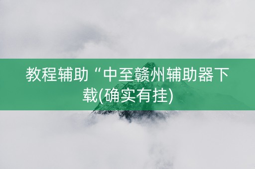 教程辅助“中至赣州辅助器下载(确实有挂)