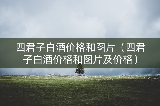 四君子白酒价格和图片（四君子白酒价格和图片及价格）