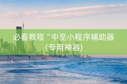 必看教程“中至小程序辅助器(专用神器)