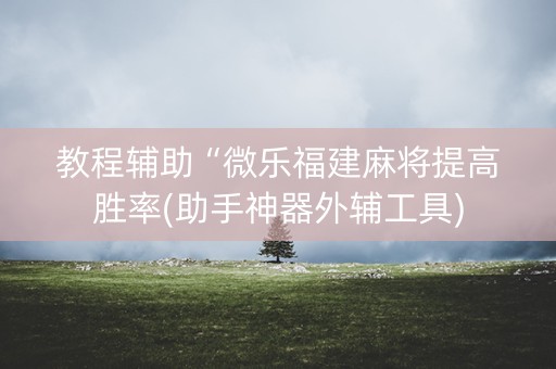 教程辅助“微乐福建麻将提高胜率(助手神器外辅工具)