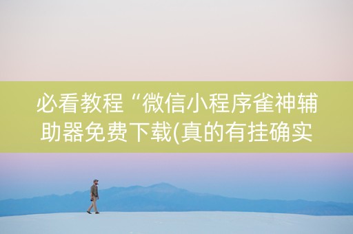 必看教程“微信小程序雀神辅助器免费下载(真的有挂确实有挂)