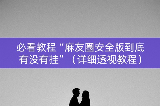 必看教程“麻友圈安全版到底有没有挂”（详细透视教程）-哔哩哔哩