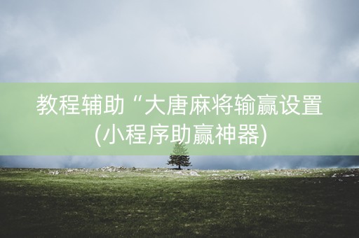 教程辅助“大唐麻将输赢设置(小程序助赢神器)