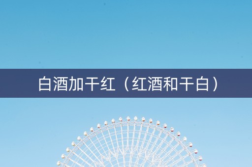 白酒加干红（红酒和干白）