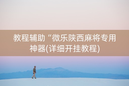 教程辅助“微乐陕西麻将专用神器(详细开挂教程)
