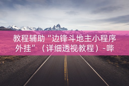 教程辅助“边锋斗地主小程序外挂”（详细透视教程）-哔哩哔哩