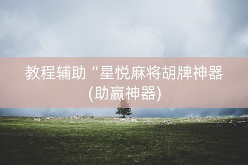 教程辅助“星悦麻将胡牌神器(助赢神器)