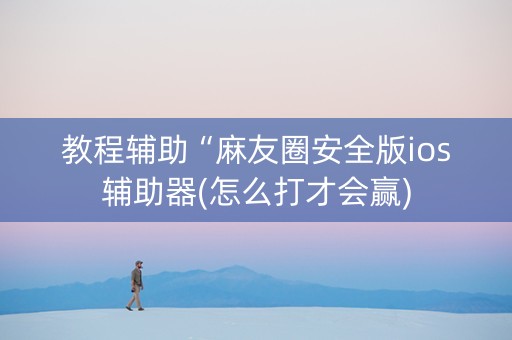 教程辅助“麻友圈安全版ios辅助器(怎么打才会赢)