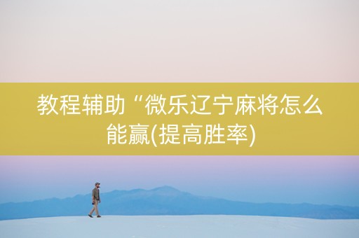 教程辅助“微乐辽宁麻将怎么能赢(提高胜率)