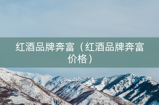 红酒品牌奔富（红酒品牌奔富价格）
