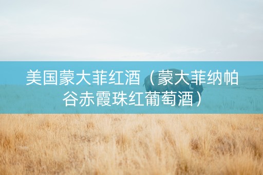 美国蒙大菲红酒（蒙大菲纳帕谷赤霞珠红葡萄酒）