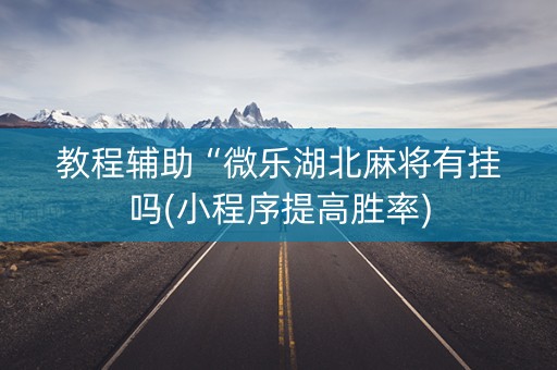 教程辅助“微乐湖北麻将有挂吗(小程序提高胜率)