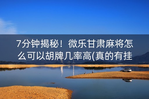 7分钟揭秘！微乐甘肃麻将怎么可以胡牌几率高(真的有挂确实有挂)