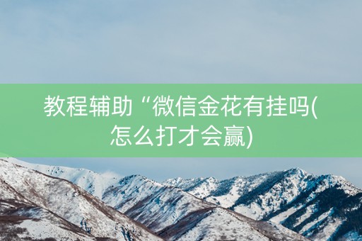 教程辅助“微信金花有挂吗(怎么打才会赢)