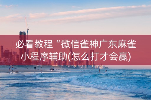 必看教程“微信雀神广东麻雀小程序辅助(怎么打才会赢)