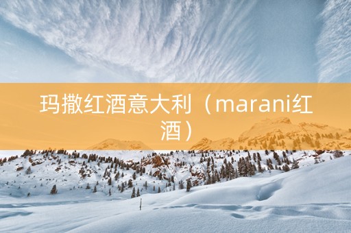 玛撒红酒意大利（marani红酒）