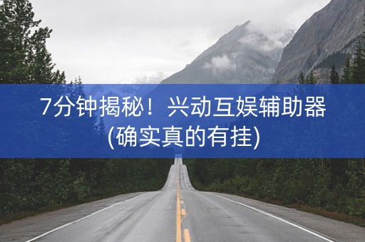 7分钟揭秘！兴动互娱辅助器(确实真的有挂)