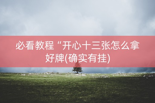 必看教程“开心十三张怎么拿好牌(确实有挂)