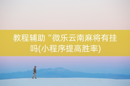 教程辅助“微乐云南麻将有挂吗(小程序提高胜率)