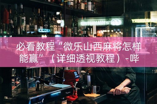 必看教程“微乐山西麻将怎样能赢”（详细透视教程）-哔哩哔哩