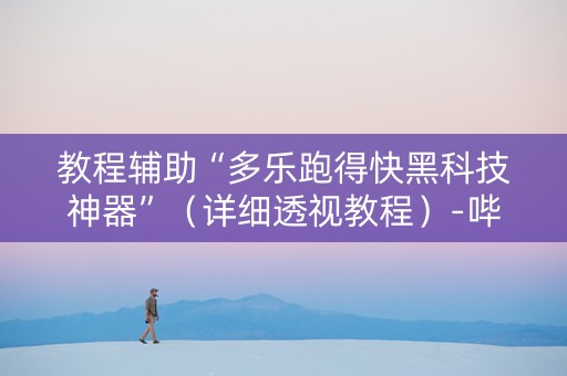 教程辅助“多乐跑得快黑科技神器”（详细透视教程）-哔哩哔哩