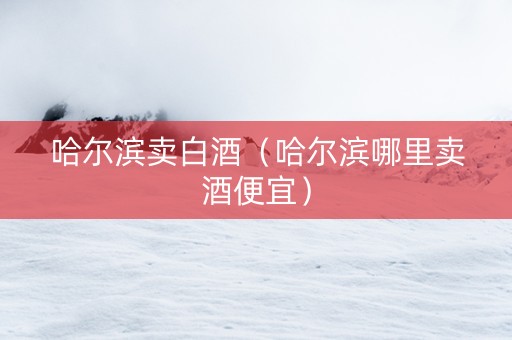 哈尔滨卖白酒（哈尔滨哪里卖酒便宜）