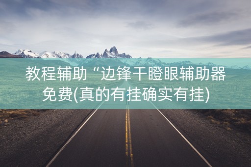 教程辅助“边锋干瞪眼辅助器免费(真的有挂确实有挂)