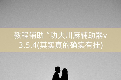 教程辅助“功夫川麻辅助器v3.5.4(其实真的确实有挂)
