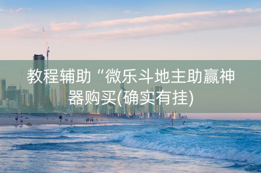 教程辅助“微乐斗地主助赢神器购买(确实有挂)