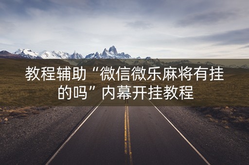 教程辅助“微信微乐麻将有挂的吗”内幕开挂教程