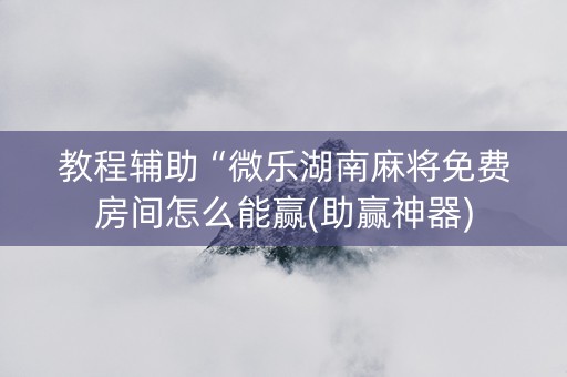 教程辅助“微乐湖南麻将免费房间怎么能赢(助赢神器)
