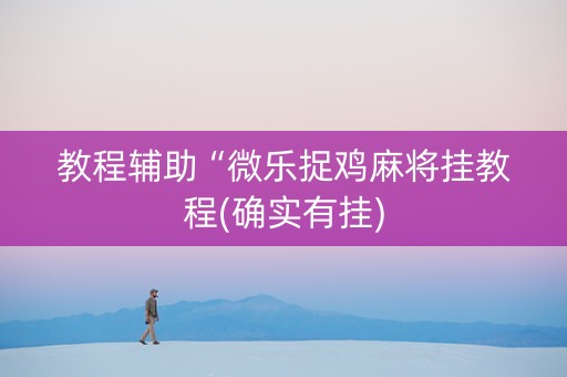 教程辅助“微乐捉鸡麻将挂教程(确实有挂)