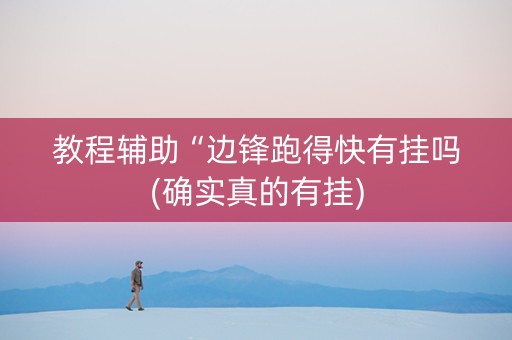 教程辅助“边锋跑得快有挂吗(确实真的有挂)