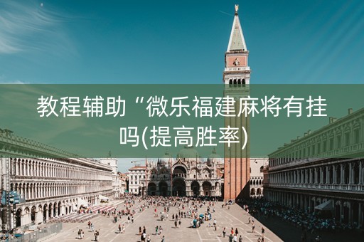 教程辅助“微乐福建麻将有挂吗(提高胜率)