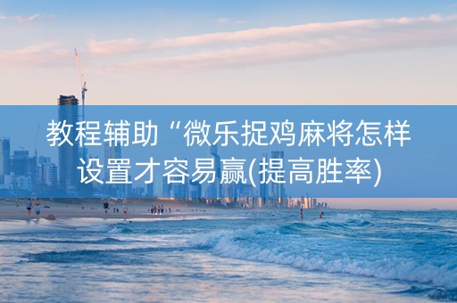 教程辅助“微乐捉鸡麻将怎样设置才容易赢(提高胜率)