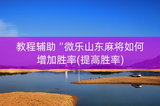 教程辅助“微乐山东麻将如何增加胜率(提高胜率)