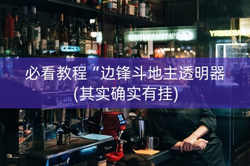 必看教程“边锋斗地主透明器(其实确实有挂)