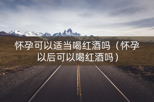 怀孕可以适当喝红酒吗（怀孕以后可以喝红酒吗）
